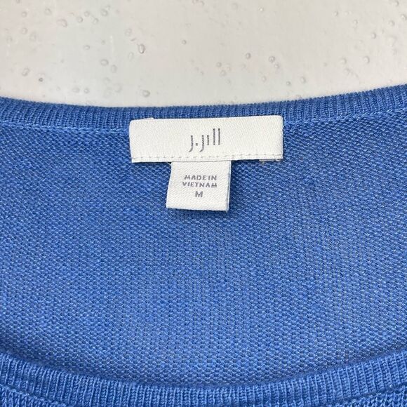 J Jill Blue Linen Cotton Blend Oversized long-sleeve Shirt Size M - Picture 3 of 8